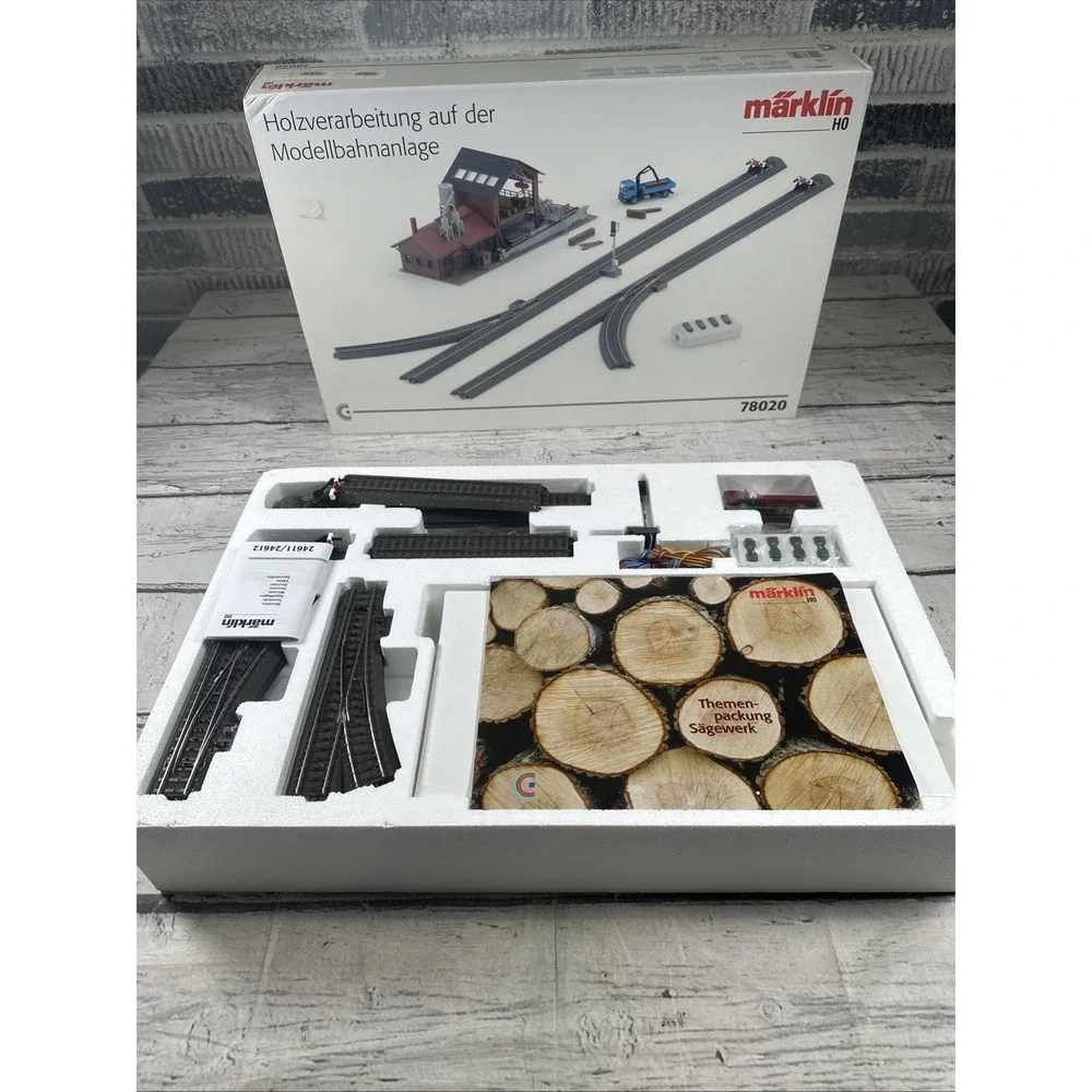 NIB Märklin HO 78020 Sawmill Theme Extension Set New Complete w/ Original Box